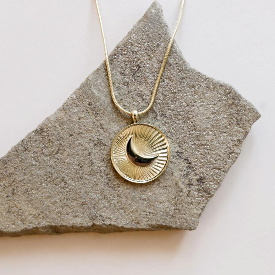 Jewelry jaxkelly | Crescent Moon Coin Necklace