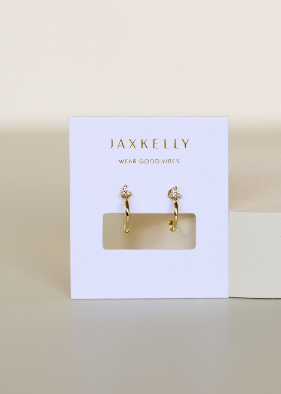 Jewelry jaxkelly Hoops | Open Mini Hoop Earring - Champagne