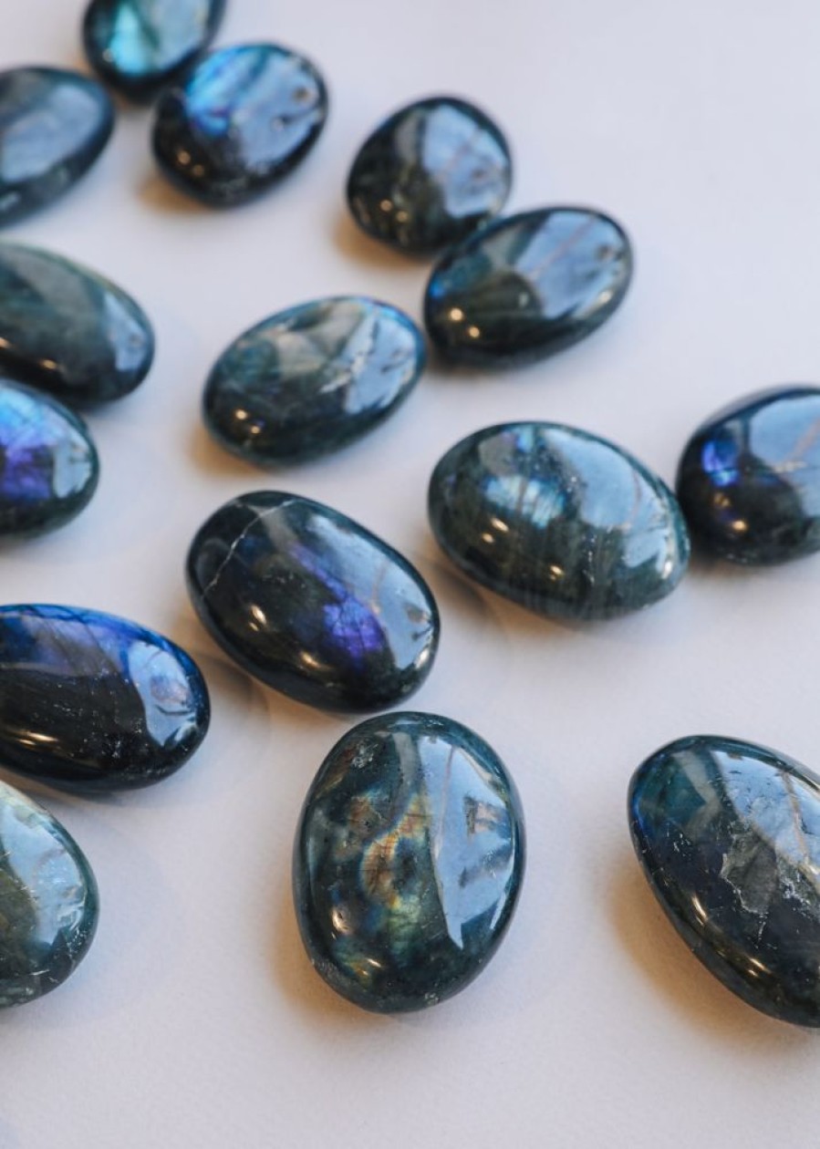 Crystals & Stickers jaxkelly | Labradorite Palm Stone - Balance